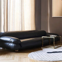Canapé en tissu minimaliste italien pour 3 personnes, canapé moderne de luxe léger pour petit salon, modèle de canapé lounge