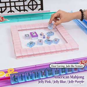 Nuevo Producto: Juego de Mahjong Acrílico, Fichas de Mahjong Coloridas Tipo Gelatina, Colores Personalizables, Juegos Familiares, Clubes Sociales, Clubes Recreativos - Product Image 2
