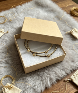 Hot Selling Cotton Lined Cardboard Jewelry <b>Box</b>, Sturdy Kraft Paper Jewelry <b>Storage</b> Case for Rings, Earrings & Bracelets - Product Image 2