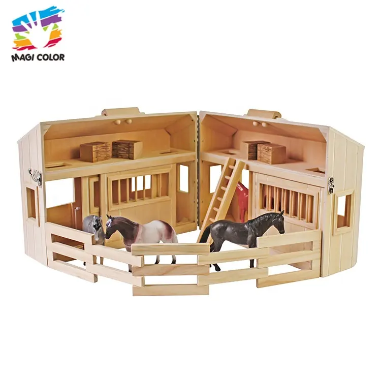 Готовая к отправке мини деревянная ферма игрушки для животных для детей W06A166