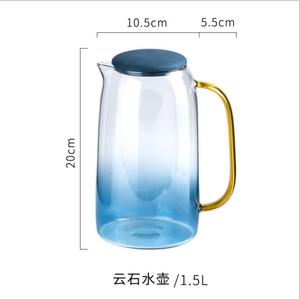 Thủy tinh borosilicate cao nước lạnh Jug 1500ml thủy tinh bình nước trà Chậu & ấm teatot thủy tinh - Product Image 4