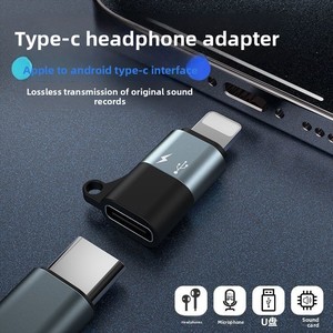อะแดปเตอร์ Type-C เป็น <span class=keywords><strong>Apple</strong></span> สำหรับไมโครโฟนไร้สาย การ์ดเสียง การถ่ายโอนข้อมูล ตัวแปลงการชาร์จ และอะแดปเตอร์ OTG สำหรับโทรศัพท์ - Product Image 2