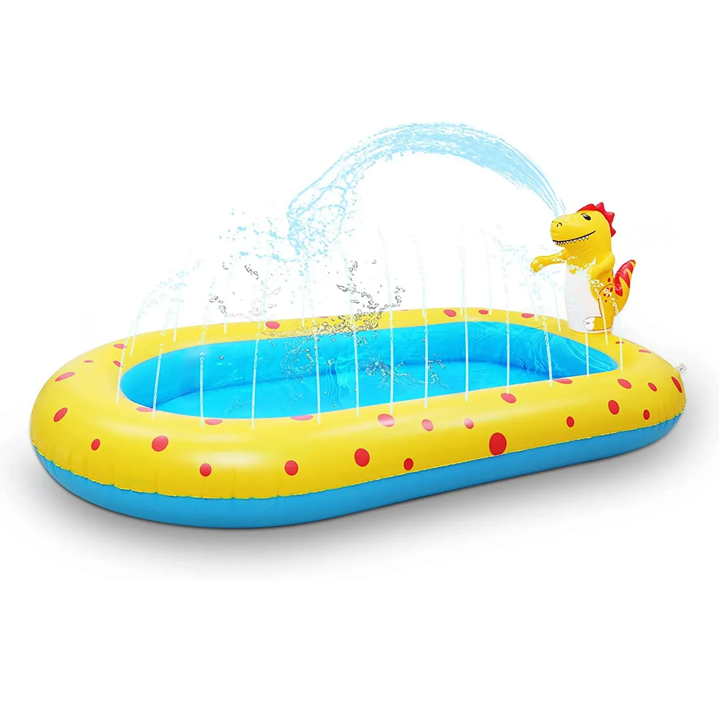 Newest 3 in 1Inflatable Dinosaur Swimming Pool,Summer Outdoor Garden Sprinkler paddling Pool Sprinkle Splash Water Play for kids