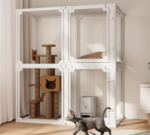 Valla Transparente para Perros Pequeños, Uso en Interiores, Plegable, Corralito para Mascotas, Pieza Única o Accesorios - Product Image 2