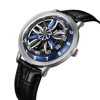 Montre automatique de luxe Miyota à rotor avant squeletté, en acier inoxydable 316L, avec jante unique, montres mécaniques pour hommes SM1020