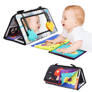 Espejo para Bebés con Mordedor, Juguetes de Espejo para Bebés, Juguetes Sensoriales Montessori, Libro de Tela Interactivo, Juguetes de Espejo para Recién Nacidos - Product Image 1