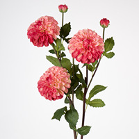 Fushou Grote Tweekoppige Zijden Dahlia Kunstbloem Binnendecoratie Bloemstuk