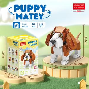 Juguete de Construcción de Plástico Creativo para Armar, Serie de Mascotas Modernas de Dibujos Animados, Escala 1:8, Regalo de Animales de la Naturaleza - Product Image 2