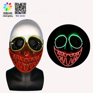 De alto brillo de la noche brillan en la oscuridad de EL LED de neón máscara para EL concierto de miedo fiesta - Product Image 4