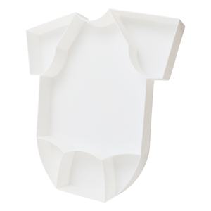 Décoration de fête prénatale : Contenant alimentaire en forme de body de bébé, plateau à bonbons en plastique - Product Image 4