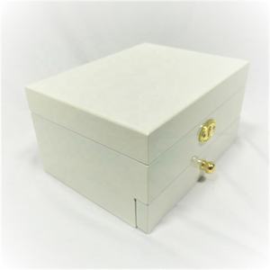 Custom Wooden White Jewelry <b>Box</b> for <b>Earring</b> Necklace Bracelet Collection - Product Image 1