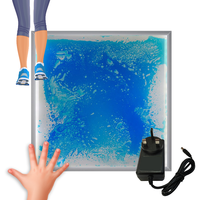 Tuiles de sol sensorielles liquides lumineuses 50 cm Jouets sensoriels pour enfants Tuiles de gel liquide LED changeant de couleur