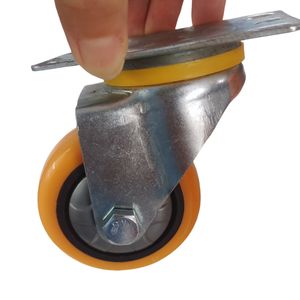<span class=keywords><strong>Medium</strong></span> <span class=keywords><strong>Duty</strong></span> Zinco Chapeado <span class=keywords><strong>3</strong></span> 4 <span class=keywords><strong>5</strong></span> Polegadas Duplo Rolamento Laranja <span class=keywords><strong>Pu</strong></span> Rodízio Rodas Giratória para Dolly Carrinho - Product Image 5