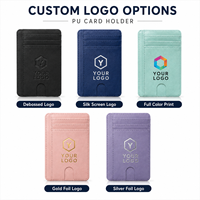 Tarjetero de Cuero PU con Logotipo Personalizado al por Mayor, Bloqueo RFID, Delgado, Minimalista, Cartera Personalizada con Logotipo de Marca
