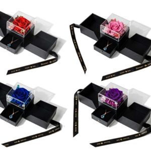 Tùy chỉnh sáng tạo Acrylic Hộp Quà tặng hộp đồ trang sức bảo quản Rose Flower thiết kế món quà sinh nhật cũng như nhiều kỳ nghỉ Quà Tặng - Product Image 2
