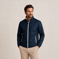 Veste matelassée double face en coton pour homme, avec poignets élastiques en polyester et élasthanne, coupe-vent, décontractée pour le quotidien