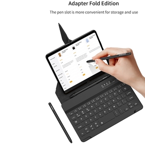 Nouvel arrivage pour <span class=keywords><strong>Samsung</strong></span> <span class=keywords><strong>Galaxy</strong></span> Z Fold5 GKK étui en cuir pour clavier BT sans fil pliable magnétique avec stylo - Product Image 6