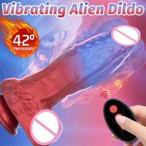 Realistischer Teleskop-Vibrator G-Punkt-Stimulator Beheizter Silikon-Stoßdildo Spielzeug für Frauen Großer Penis-Stil - Product Image 1