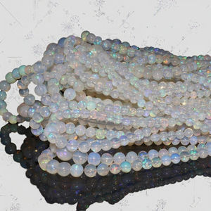 โอปอลเอธิโอเปียสีขาวธรรมชาติ ผ่านการอบความร้อน ทรงกลม รูปทรงเหรียญ ขนาด 6 มม. อัญมณีสำหรับเครื่องประดับ สามารถปรับแต่งได้ - Product Image 3