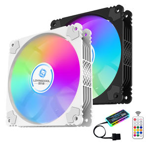 <span class=keywords><strong>Intel</strong></span> LGA 2011 <span class=keywords><strong>1700</strong></span> 1150 <span class=keywords><strong>1200</strong></span> AM4 CPU Radiateur rgb fans120mm Colorful 5v 3pin Fan Pc Case 12cm Fan Avec Controller Remote - Product Image 3