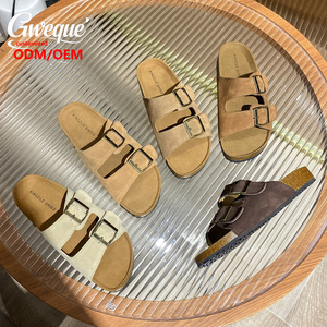 Sandali in Vera Pelle con Doppia Fibbia e Logo Personalizzato, Suola in Sughero EVERGREEN, Modello Classico Open Toe per Tutte le Stagioni - Product Image 6