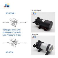 Pompe à diaphragme 12V 24V 12W pour liquide haute pression auto-amorçante moteur CC sans balais OEM Familles