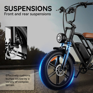 Vélo de montagne électrique avec pneus de 20*4 pouces, moteur 1000W, batterie au lithium 48V20AH, double suspension, entrepôt brésilien - Product Image 3