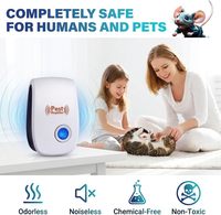 Répulsif à ultrasons pour souris, réutilisable, sûr, pour l'intérieur et l'extérieur, en plastique, à brancher, avec boîtier en plastique
