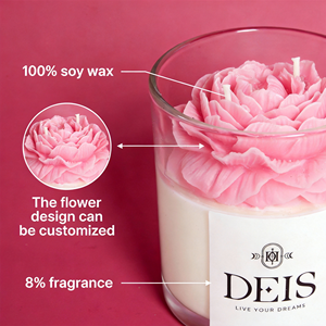 Bougie parfumée artisanale de 14 oz avec logo personnalisé, cire de soja, pot en verre, style moderne, couleur personnalisée, parfum pour Diwali - Product Image 5