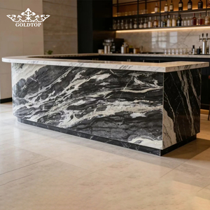 Mármol Serpentina Goldtop Popular con Vetas Blancas y Negras, Losas Grandes para Interiores, Islas de Cocina y Escaleras - Product Image 2