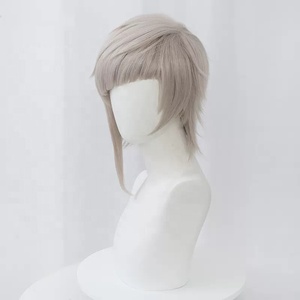 Venta al por mayor Nakajima <span class=keywords><strong>Atsushi</strong></span> peluca Cosplay 35cm corto gris mixto Bungo perros callejeros Anime peluca sintética resistente al calor pelucas de pelo - Product Image 2