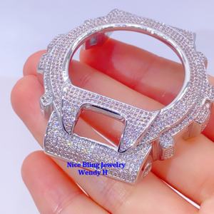 Hip Hop <span class=keywords><strong>GShock</strong></span> DW6900 VVS D Color GRA Pass Diamond Tester Iced Out Watch Bezel Moissanite - Product Image 5