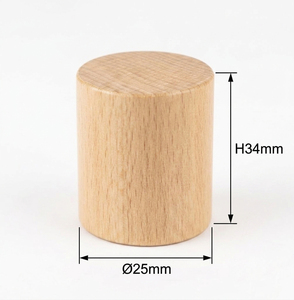 Tapa de perfume cilíndrica de madera WeWood FEA15 de Vietnam, tapa redonda para botella de colonia con revestimiento de PP negro, accesorio para fragancias. - Product Image 4