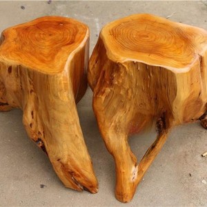 Tabouret de sculpture de <span class=keywords><strong>racine</strong></span> naturelle en bois de <span class=keywords><strong>sapin</strong></span> massif élégant support d'arbre d'ornement de souche en bois pour Tables à manger meubles de maison - Product Image 4