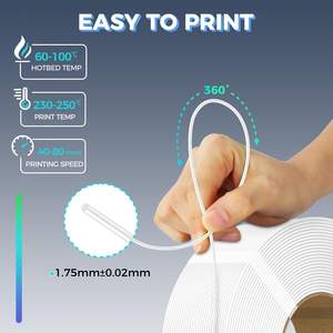 Filamento Creality PETG 1 kg 1.75 mm para impresora 3D, bobina de repuesto, blanco - Product Image 5
