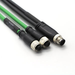 Cable conector flexible impermeable de grado industrial M8 de 8 pines a M8 de 4 pines 1 A 2M8 para conexiones seguras de computadora - Product Image 3