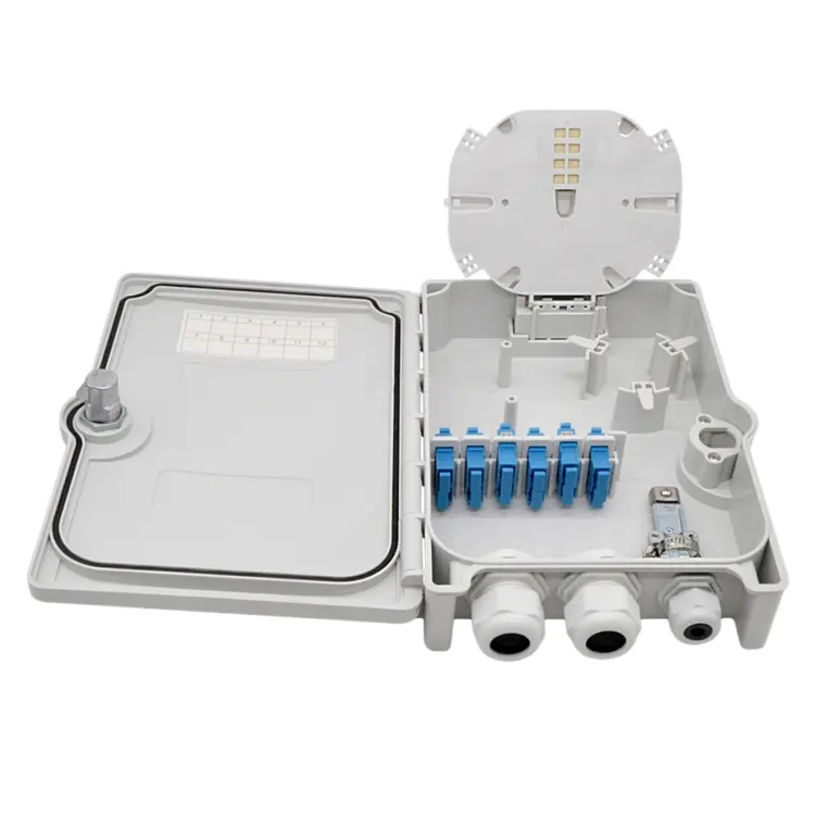 Dispositivo di interfaccia di rete a resistenza UV 6 porte in fibra ottica Pro Terminal Box SC accoppiatore Duplex