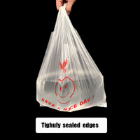Sacs d'emballage en plastique épais personnalisés, sacs de courses portables pour supermarché, sacs en plastique à poignées, grands sacs de commodité