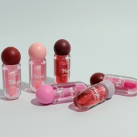 WARDA BEAUTY Gloss à lèvres magique en forme de capsule mignonne, hydratant et brillant, 6 couleurs, boîte de présentation de 36 pièces