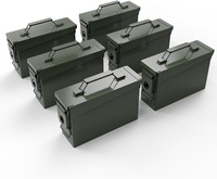 Boîte de rangement pour munitions M2A1 M2A2 PA108, verrouillable, noire, verte, logo personnalisé, OEM, ignifuge, résistante à l'eau, boîte à piles, métal, calibre 50