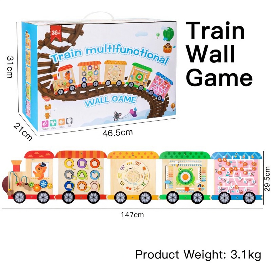 Train Multifunctional Wall Game