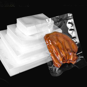 Sacs sous vide plats transparents en PE de qualité alimentaire, scellés sur trois côtés, pour l'emballage et la conservation des aliments frais - Product Image 1