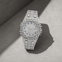 Nuevo Reloj de Moda para Hombre, Estilo Hip-Hop, con Incrustaciones de Diamantes, Diseño de Espinas, 50mm, Cuarzo, 30M, Superventas