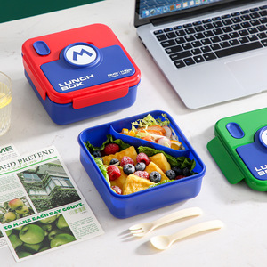 Boîte à lunch créative en forme d'appareil photo, 1100 ml, compartimentée, en plastique, compatible micro-ondes, pour adultes, usage au bureau - Product Image 3