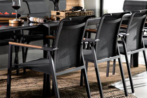 Ajunion 12 chỗ ngồi đồ gỗ ngoài trời đặt nhà hàng Vườn ăn uống đặt bàn ngoài trời và ghế đặt bàn ăn mở rộng - Product Image 3