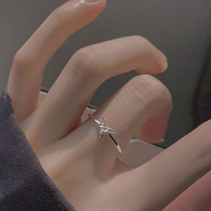 Origami Crane Ring 925 Sterling Silver Adjustable Women's Jewelry Gift Geometric Design Index Finger - Product Image 3