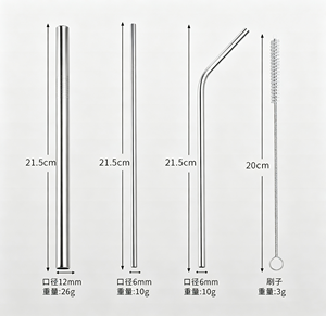 <b>Stainless</b> <b>steel</b> drinking <b>straw</b>, environmentally friendly <b>straw</b> set, colored beverage <b>straw</b>, coffee, milk tea <b>straw</b> gift Reusable - Product Image 6