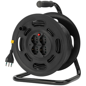 Enrollador de Cable Vimar de 45m con 4 Tomas de Corriente para Uso en Exteriores - Product Image 1
