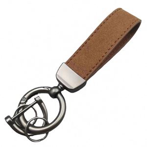 Personalize Logo Anti-Lost Car Keychain With Buckle <b>Ring</b> Pu Leather Carabiner Keyring <b>Key</b> Fob Metal Stamped Blank <b>Custom</b> Gifts - Product Image 5