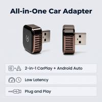 Adaptateur sans fil CarPlay Android Auto CE FCC RoHS USB 2.4G 5G WiFi Mini Dongle Plug and Play pour voiture avec CarPlay filaire d'usine